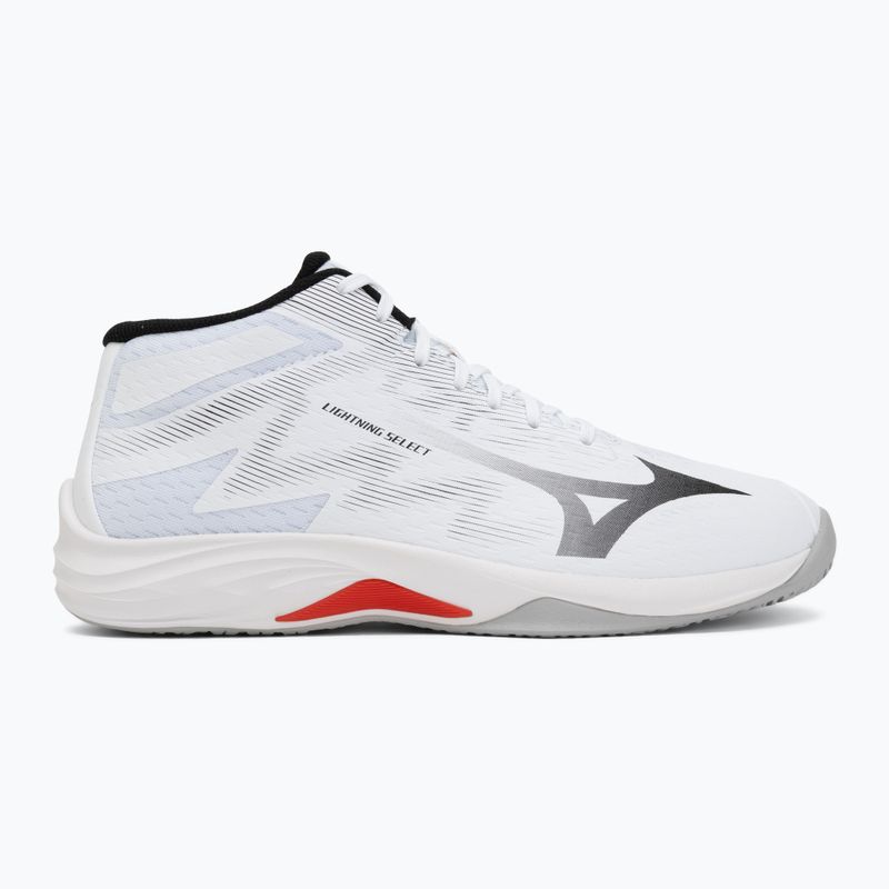 Scarpe da volley Mizuno Lightning Select Mid white/black/fiery red 2
