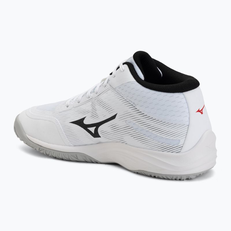 Scarpe da volley Mizuno Lightning Select Mid white/black/fiery red 3