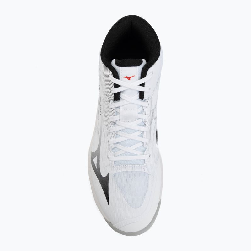 Scarpe da volley Mizuno Lightning Select Mid white/black/fiery red 5