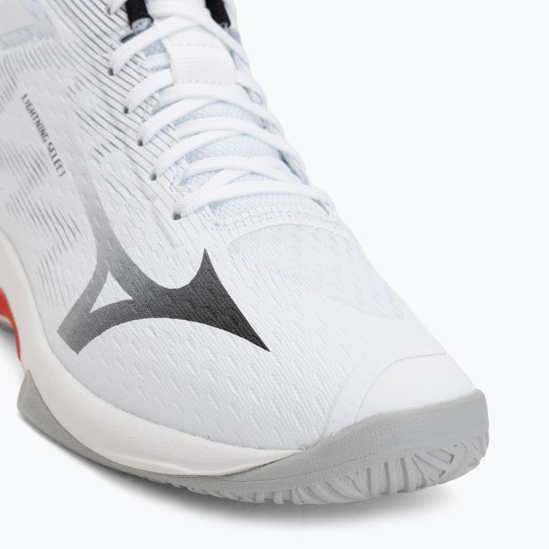 Scarpe da volley Mizuno Lightning Select Mid white/black/fiery red 7