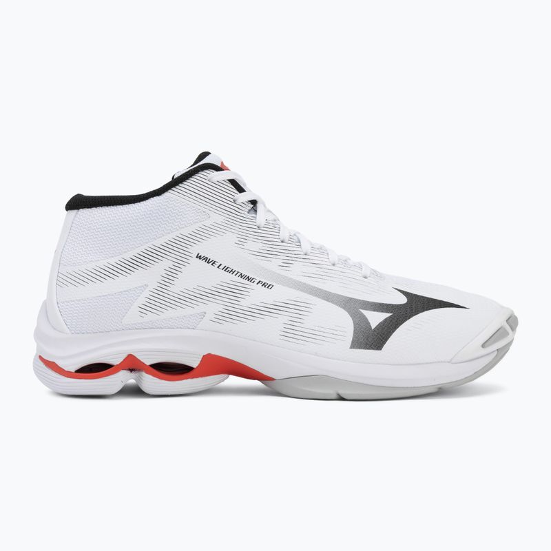 Scarpe da pallavolo Mizuno Wave Lightning Pro Mid white/black/fiery red 2