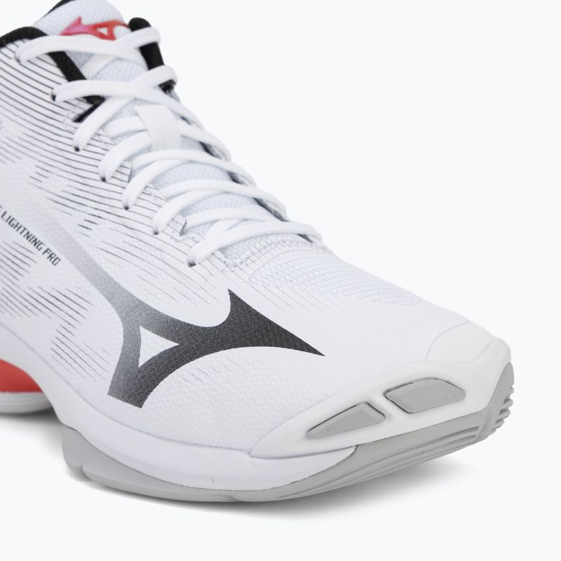 Scarpe da pallavolo Mizuno Wave Lightning Pro Mid white/black/fiery red 7