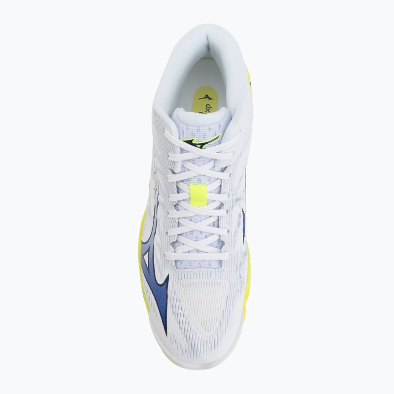 Scarpe da pallavolo Mizuno Wave Lightning Elite Mid white/lighting yellow/dazzling blue 5