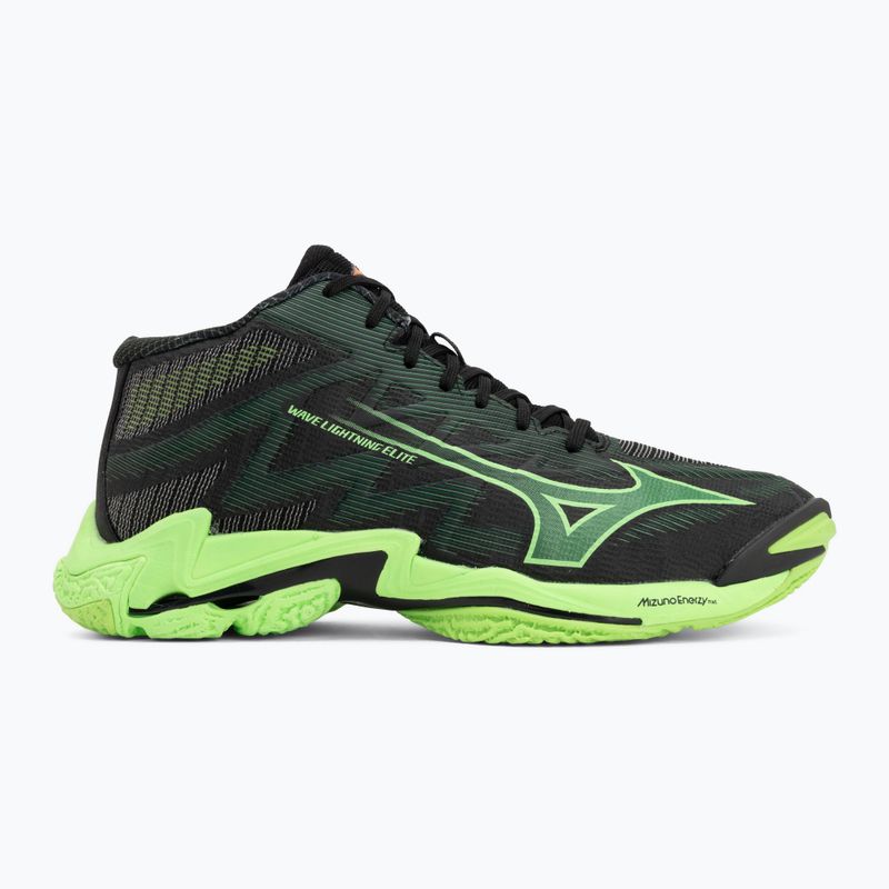 Scarpe da pallavolo Mizuno Wave Lightning Elite Mid black/glowing apple/mandarin orange 2