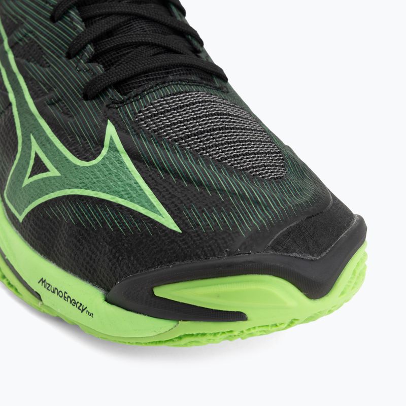 Scarpe da pallavolo Mizuno Wave Lightning Elite Mid black/glowing apple/mandarin orange 7