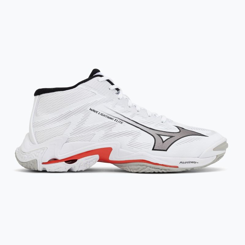 Scarpe da pallavolo Mizuno Wave Lightning Elite Mid white/black/fiery red 2