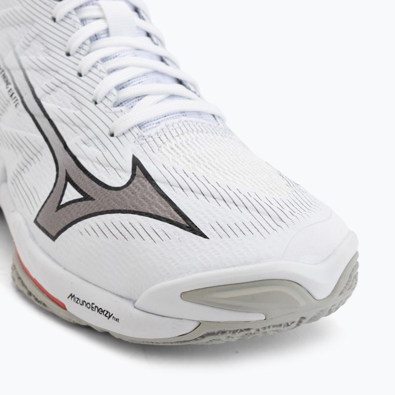 Scarpe da pallavolo Mizuno Wave Lightning Elite Mid white/black/fiery red 7