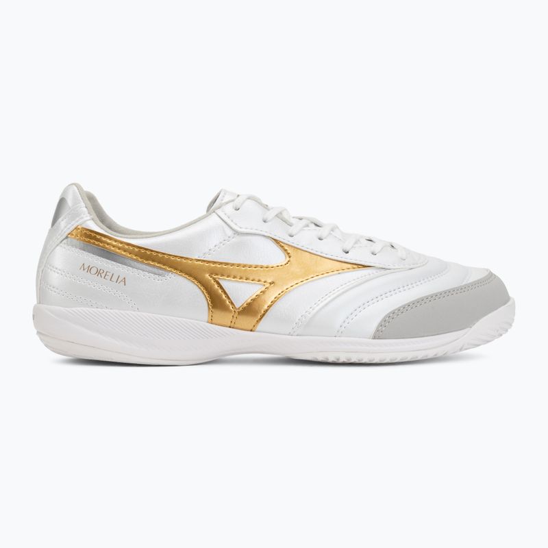 Scarpe da calcetto Mizuno Morelia Sala Pro IN white/football gold/galaxy silver 2