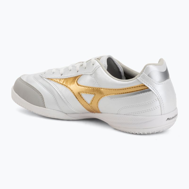 Scarpe da calcetto Mizuno Morelia Sala Pro IN white/football gold/galaxy silver 3