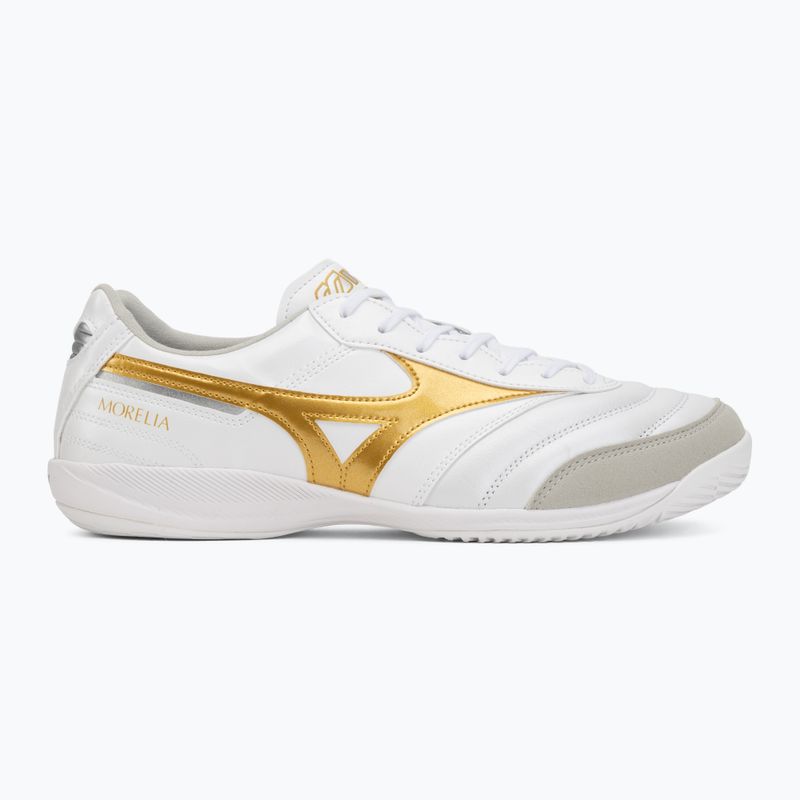 Scarpe da calcio Mizuno Morelia Sala Elite IN white/football gold/galaxy silver 2