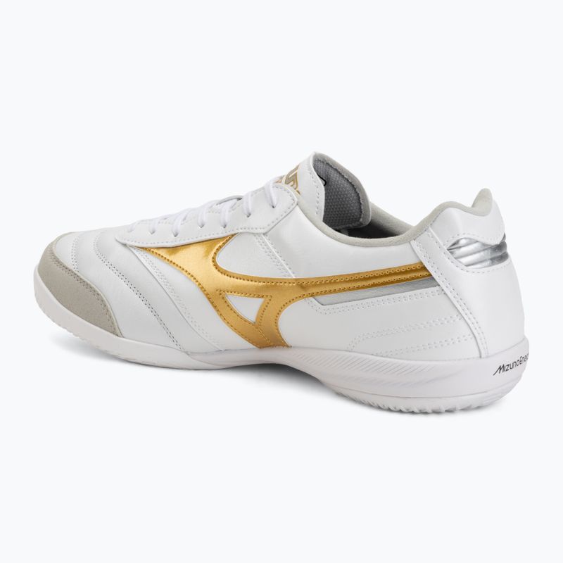 Scarpe da calcio Mizuno Morelia Sala Elite IN white/football gold/galaxy silver 3