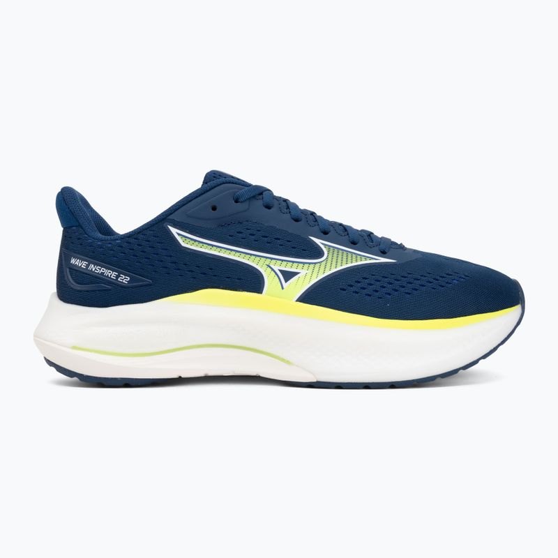 Scarpe da running uomo Mizuno Wave Inspire 22 estate blue/lightning yellow 2