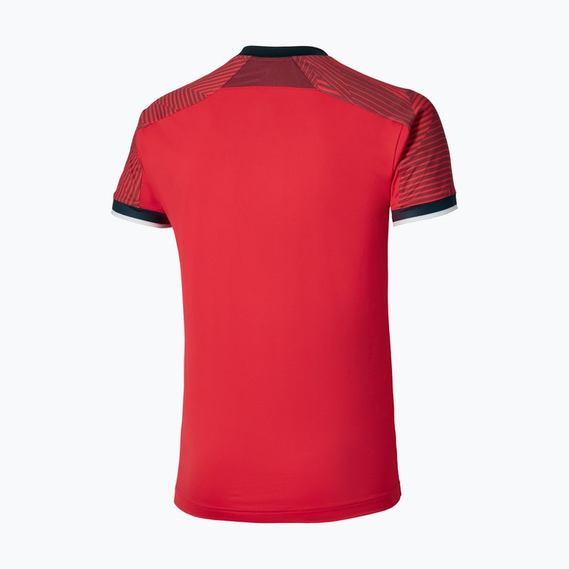 Maglietta da uomo Mizuno Stargazer Shadow Tee fiery red 4