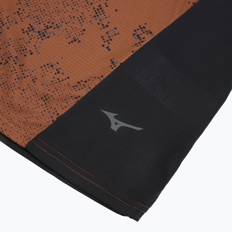 Maglia running uomo  Mizuno Active DryAeroFlow Graphic copper brown 3