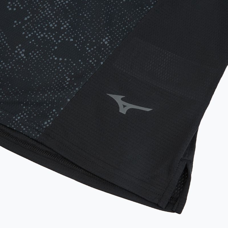 Maglia da running uomo Mizuno Active DryAeroFlow Graphic black/gray 3