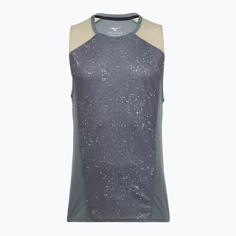 Canotta da running uomo Mizuno Active DryAeroFlow Graphic Tank Top lava smoke