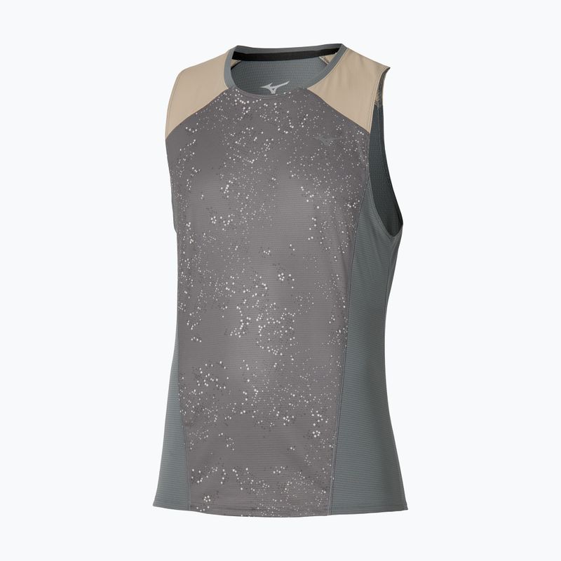 Canotta da running uomo Mizuno Active DryAeroFlow Graphic Tank Top lava smoke