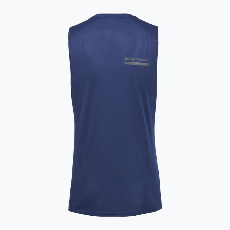 Maglia running uomo Mizuno Active DryAeroFlow Graphic Tank Top estate blue 2