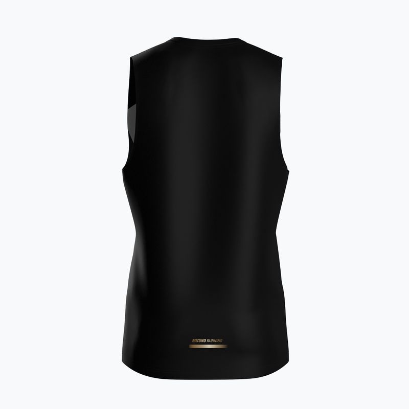 Canotta da corsa uomo Mizuno Active DryAeroFlow Graphic Tank Top tan/ivory 2