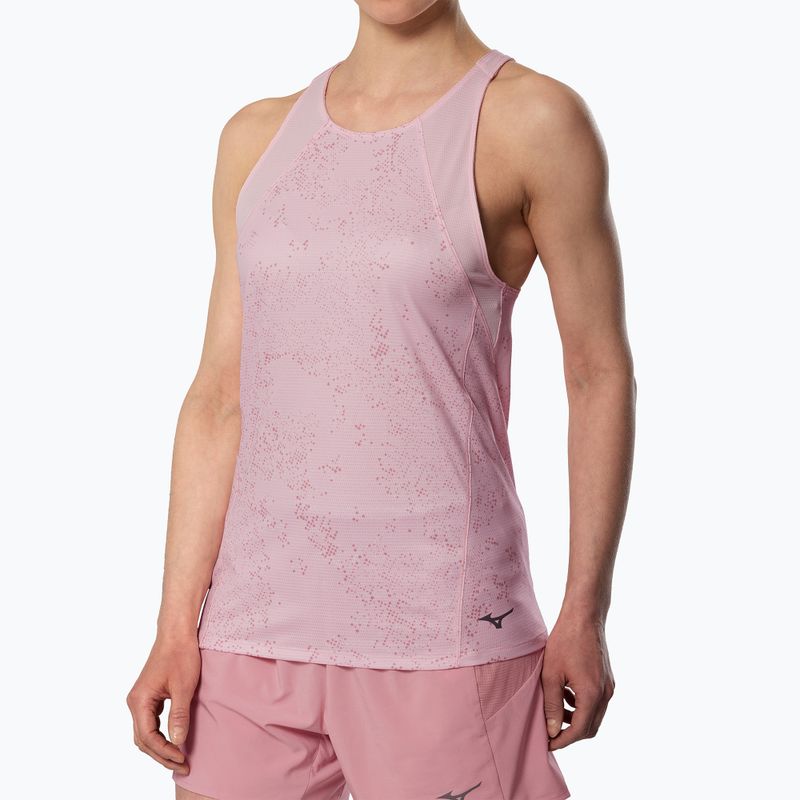 Canotta da running donna Mizuno Active DryAeroFlow Graphic Tank Top pinkesque