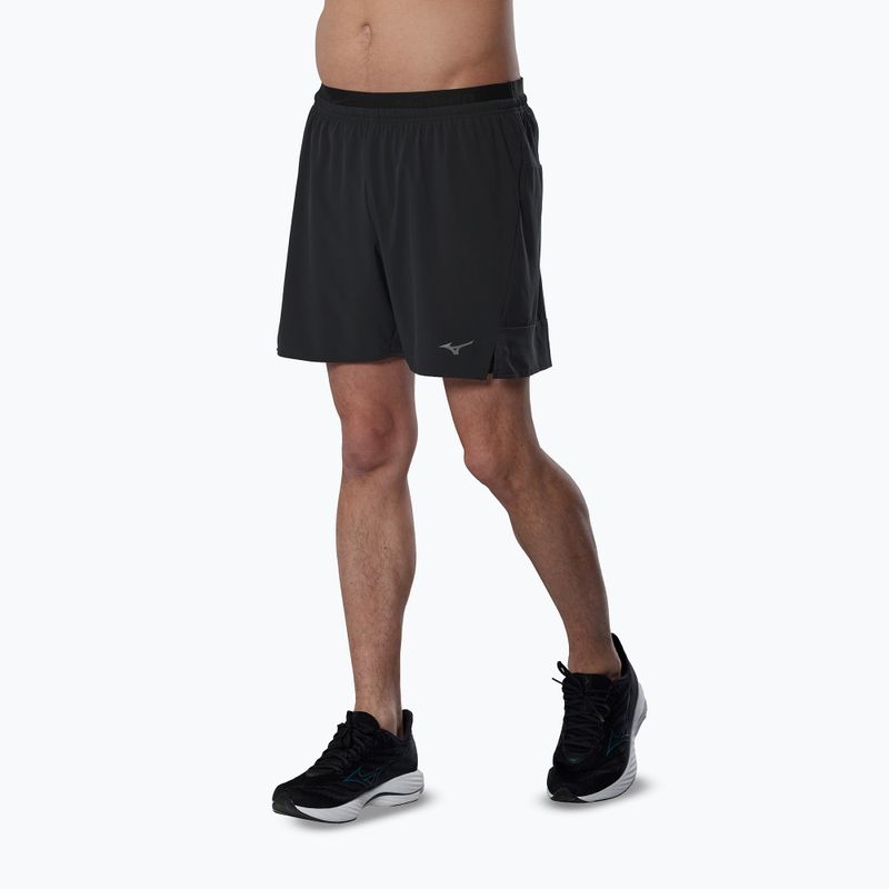 Pantaloncini da running uomo Mizuno Active Alpha 2in1 5.5 black