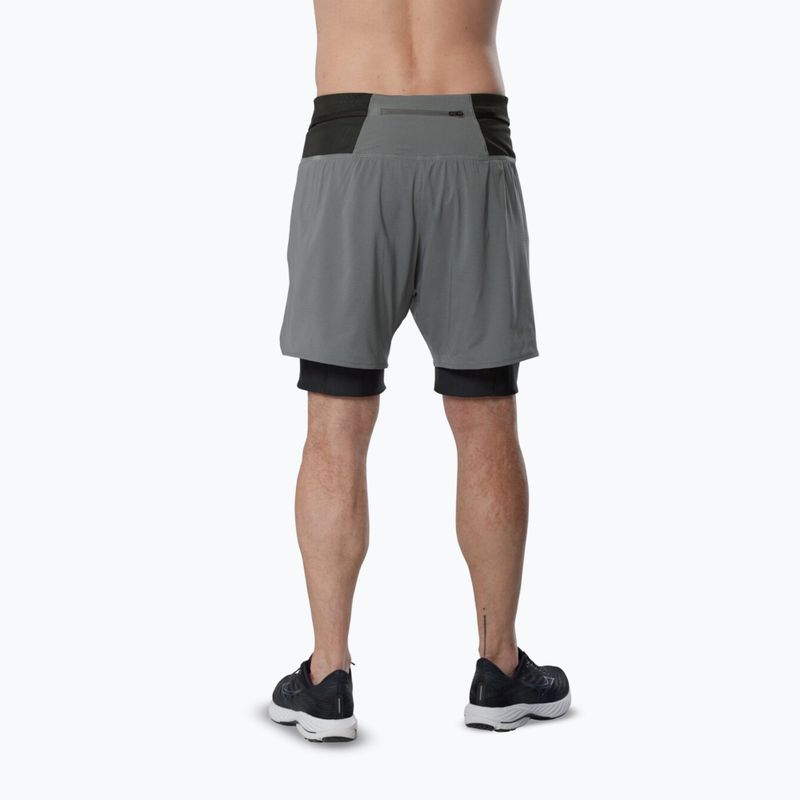 Pantaloncini da corsa da uomo Mizuno Trail Multipocket 2in1 lava smoke 2