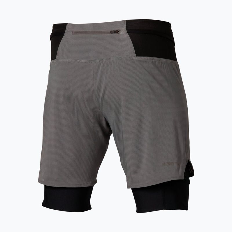 Pantaloncini da corsa da uomo Mizuno Trail Multipocket 2in1 lava smoke 4