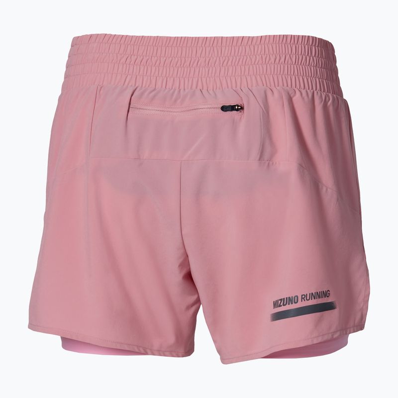 Pantaloncini da corsa donna Mizuno Active 2in1 4.5 rose elegance 3