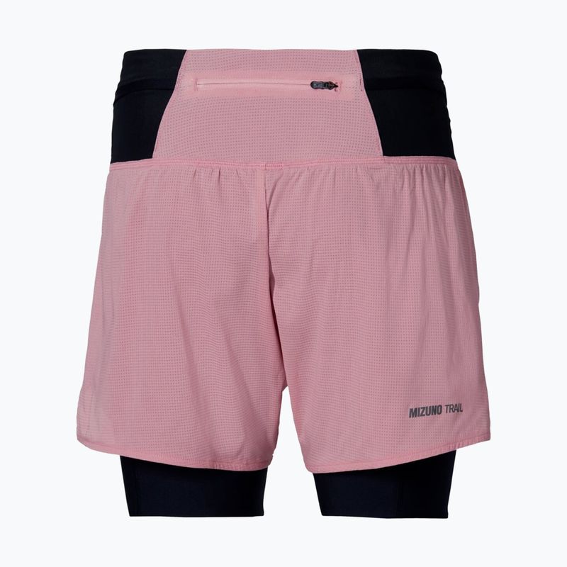 Pantaloncini da corsa da donna Mizuno Trail Multipocket 2In1 Short rose elegance 2