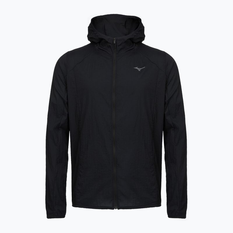 Giacca running uomo Mizuno Tech Light Hooded black