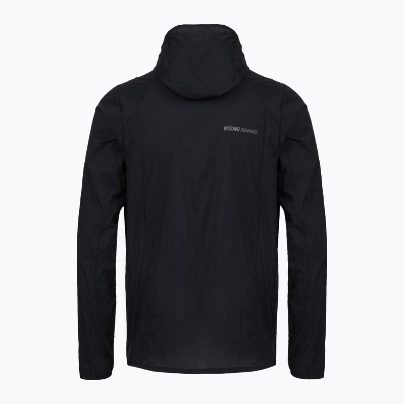 Giacca running uomo Mizuno Tech Light Hooded black 2