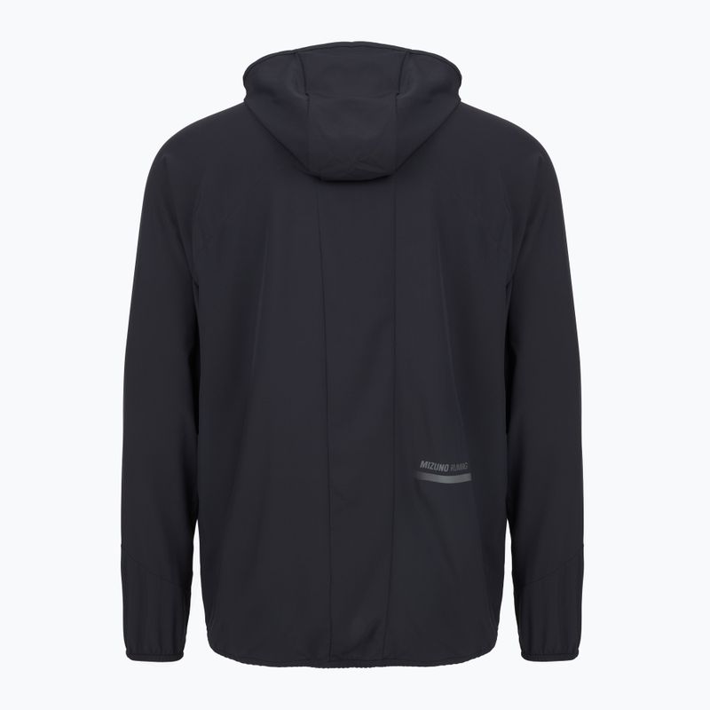 Giacca running uomo Mizuno Active Alpha Hooded black 3