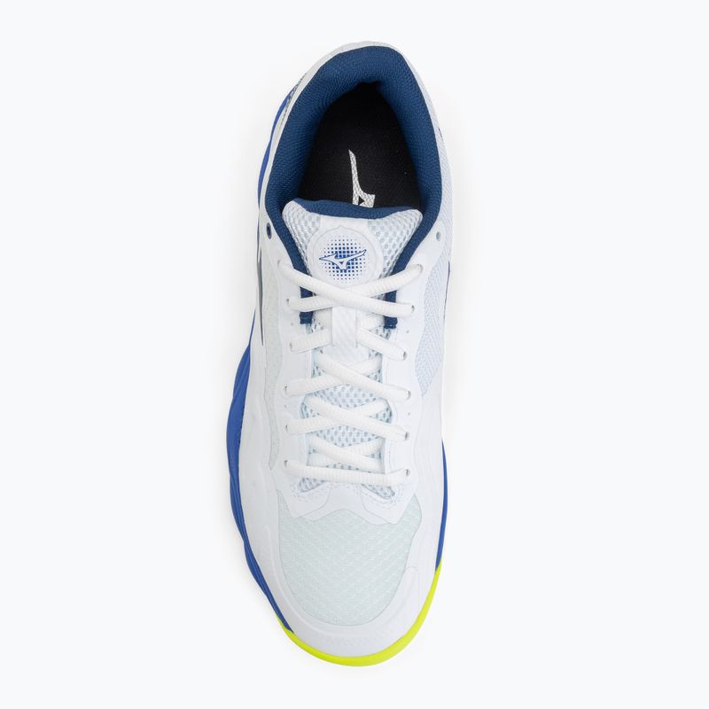 Scarpe da tennis da uomo Mizuno Wave Enforce Court AC white/dazzling blue/lightning 5