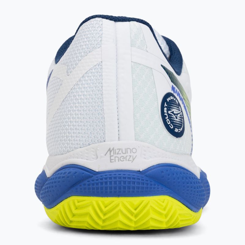 Scarpe da tennis da uomo Mizuno Wave Enforce Court CC white/dazzling blue/lightning 6