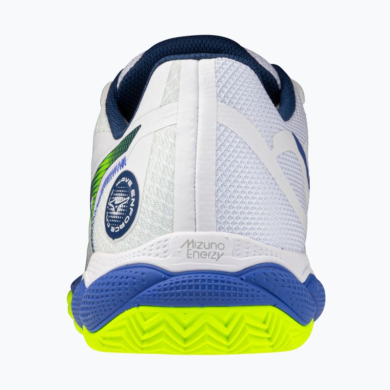 Scarpe da tennis da uomo Mizuno Wave Enforce Court CC white/dazzling blue/lightning 3
