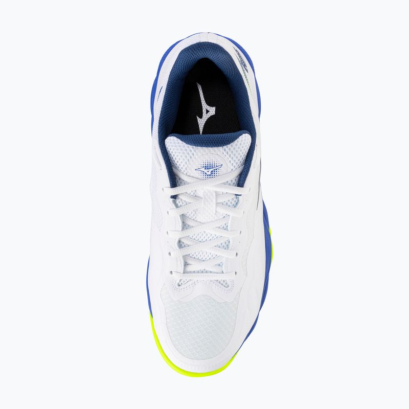 Scarpe da tennis da uomo Mizuno Wave Enforce Court CC white/dazzling blue/lightning 5