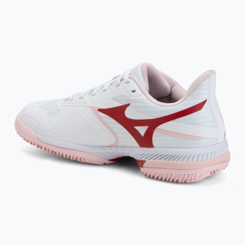 Scarpe da tennis da donna Mizuno Wave Exceed Court CC W white/pinkesque/barbados cherr 3