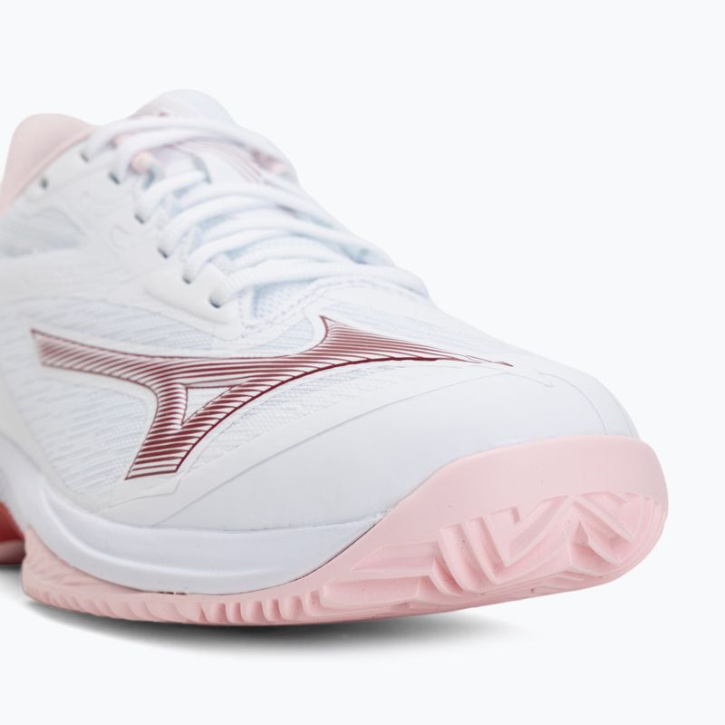 Scarpe da tennis da donna Mizuno Wave Exceed Court CC W white/pinkesque/barbados cherr 7