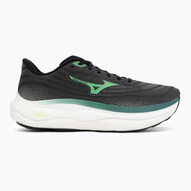 Scarpe running uomo Mizuno Wave Sky 9 black/goblin green/alpine green 2