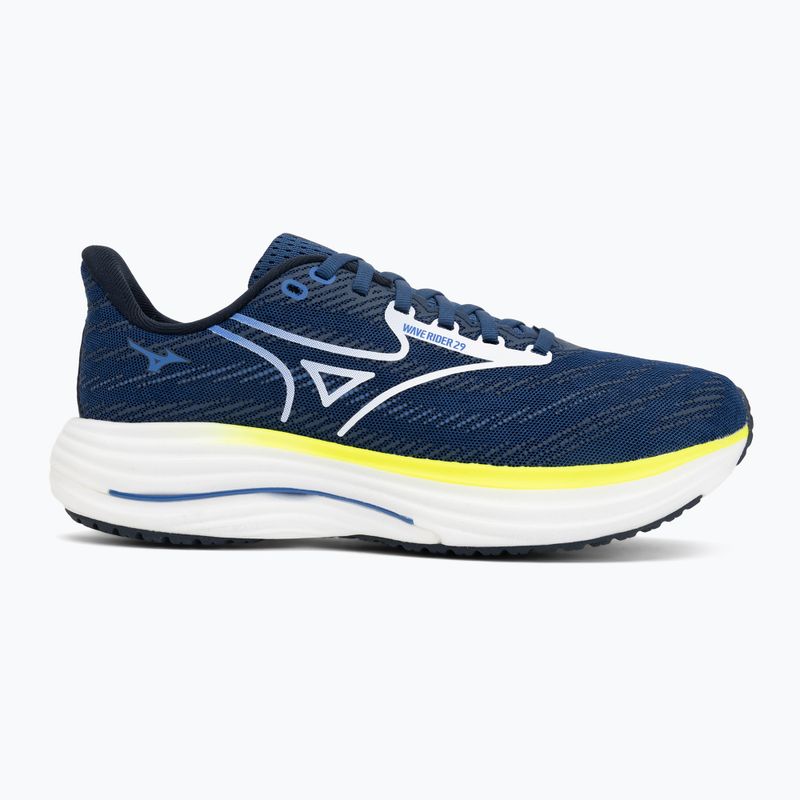 Scarpe da running uomo Mizuno Wave Rider 29 estate blue/white/lightning yellow 2