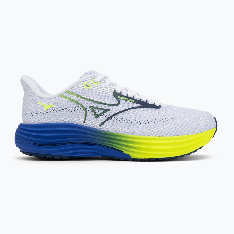 Scarpe da running uomo Mizuno Wave Rider 29 estate blue/white/lightning yellow 2