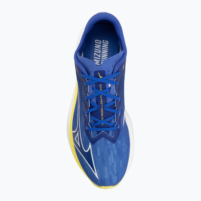 Scarpe da running uomo Mizuno Wave Rebellion Flash 3 dazzling blue/surf the web/fortune yellow 5