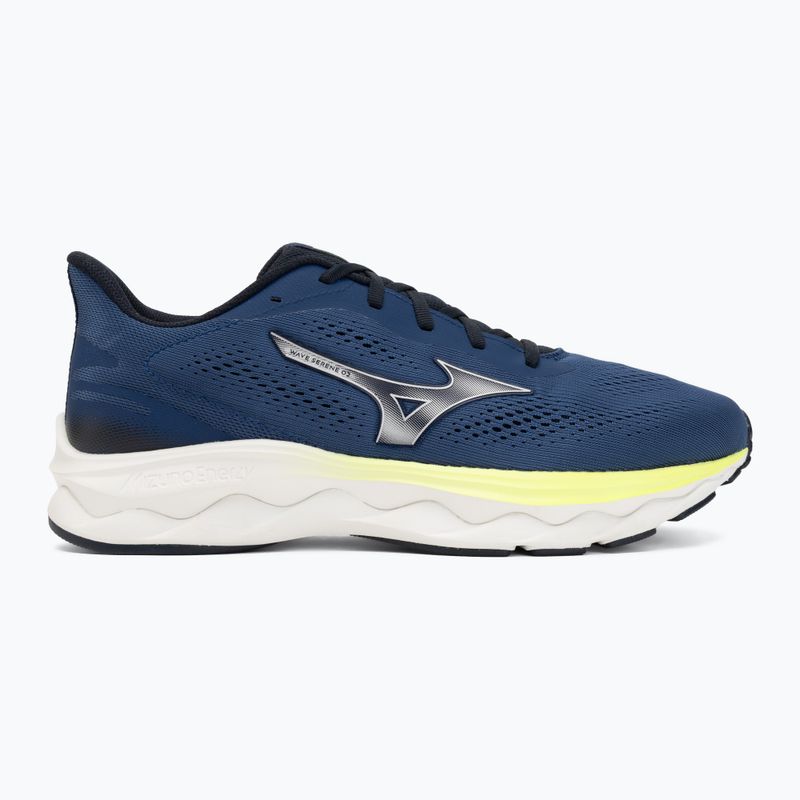 Scarpe da running uomo Mizuno Wave Serene 2 estate blue/silver/lightning yellow 2