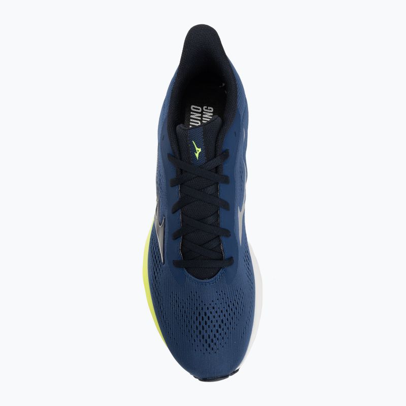 Scarpe da running uomo Mizuno Wave Serene 2 estate blue/silver/lightning yellow 5