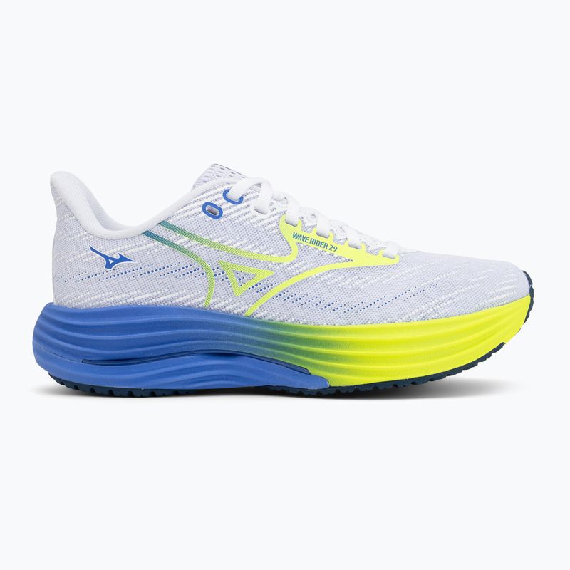 Scarpe da running donna Mizuno Wave Rider 29 white/lightning yellow/ultramarine 2