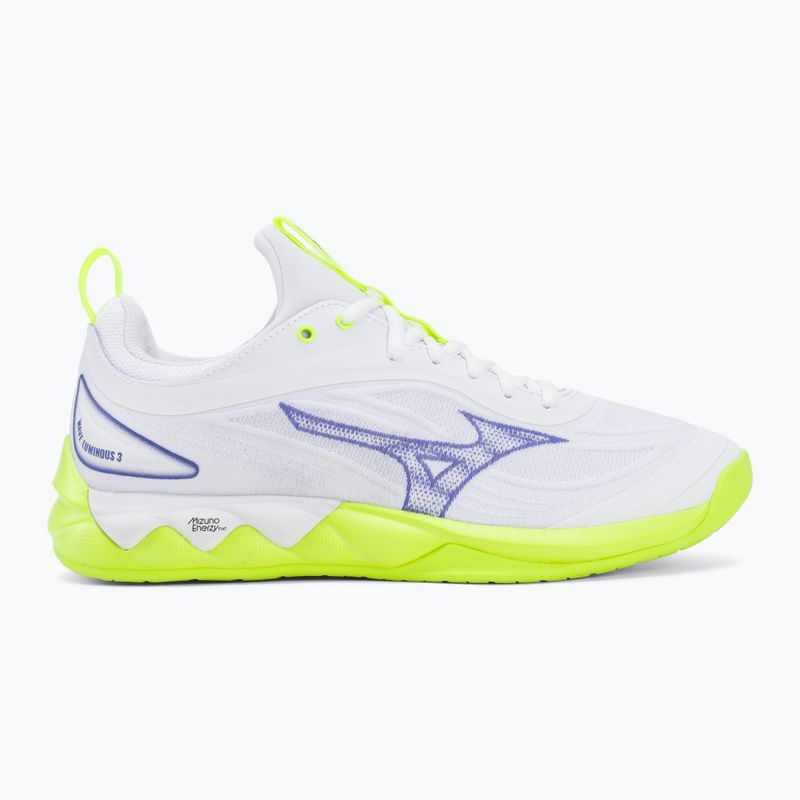 Scarpe da pallavolo Mizuno Wave Luminous 3 white/lightning yellow/dazzling blue 2