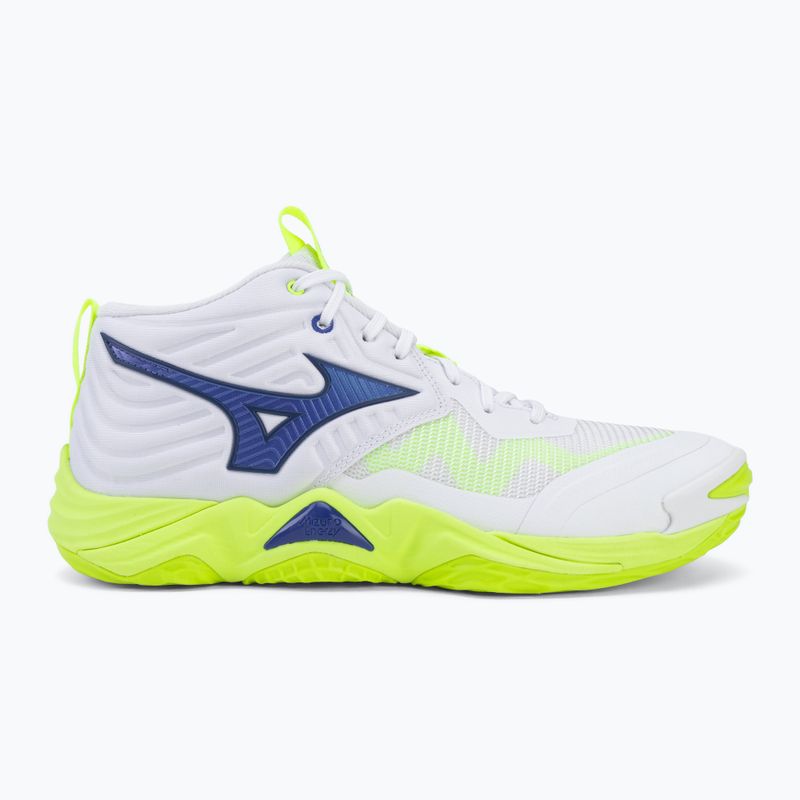 Scarpe da pallavolo Mizuno Wave Momentum Elite Mid white/lightning yellow/dazzling blue 2