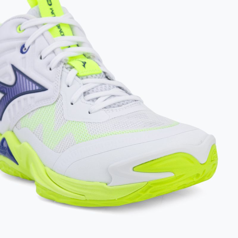 Scarpe da pallavolo Mizuno Wave Momentum Elite Mid white/lightning yellow/dazzling blue 7