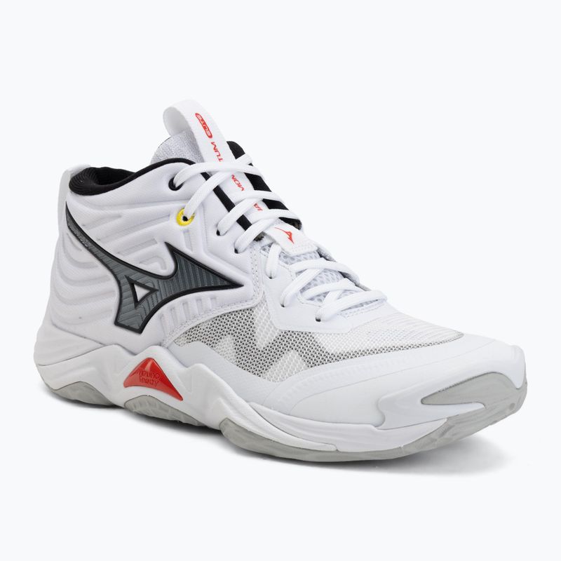 Scarpe da volley Mizuno Wave Momentum Elite Mid white/black/fiery red