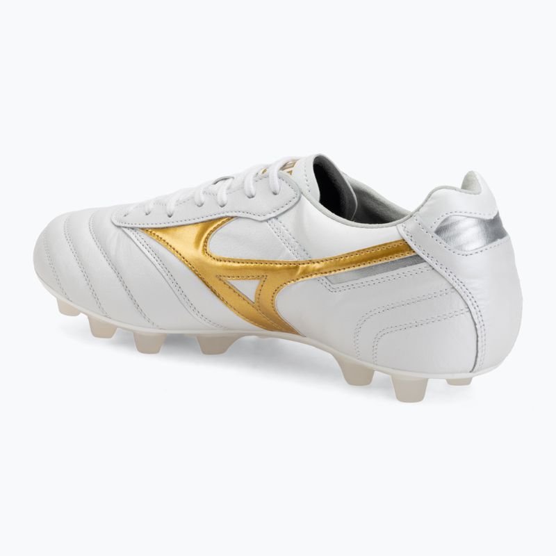 Scarpe da calcio Mizuno Morelia II Japan FG white/football gold/galaxy silver 3